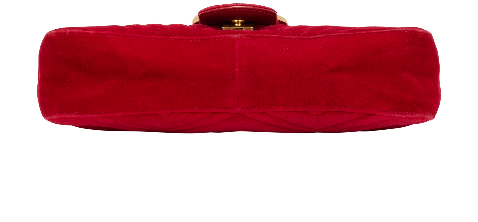 Medium GG Marmont Shoulder Bag, &pound;550, Handbags, Red, Velvet, Top view